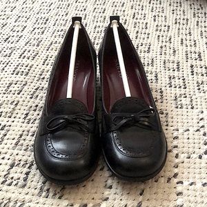 Vintage Franco Sarto Heeled Loafer Black